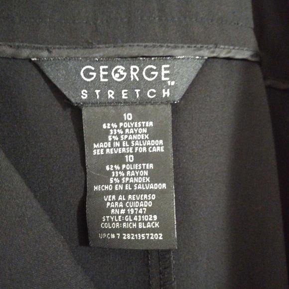 GEORGE Stretch Black A Line Skirt Size 10 - Picture 7 of 7